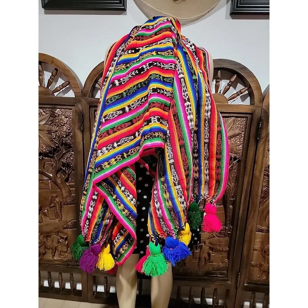 Woven loomed blanket from Guatemala Handwoven 27